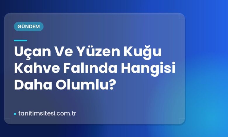 Uçan Ve Yüzen Kuğu Kahve Falında Hangisi Daha Olumlu?
